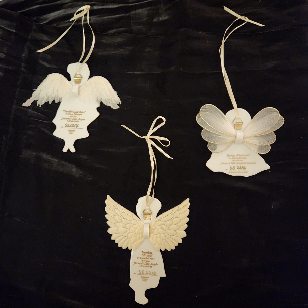 Bradford Exchange Heaven's Little Angels Christmas Ornaments Set of 3 Ornaments - Picture 8 of 11